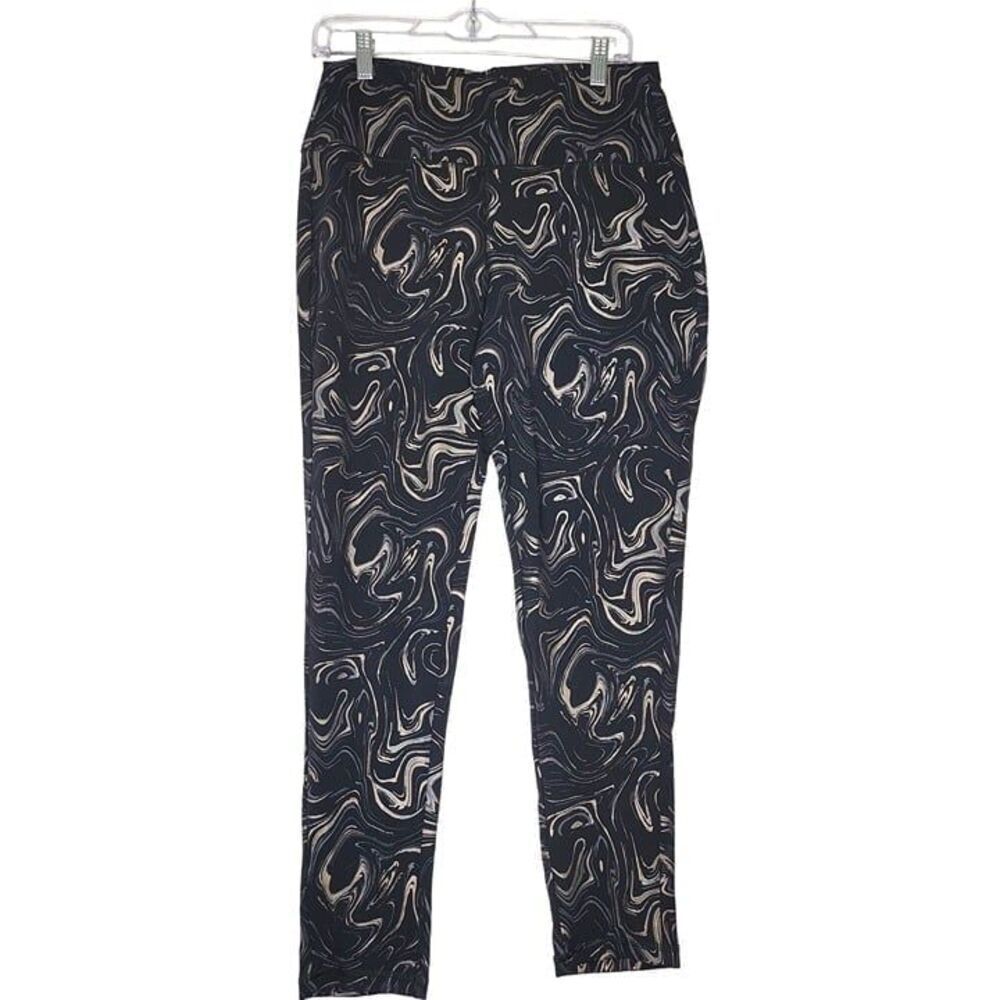 Soft Surroundings to Ankle Leggings Women's Sz Med Black Metallic Stretch - Picture 2 of 7